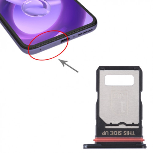Pour Motorola Edge 30 Neo Plateau de carte SIM d'origine + Plateau de carte SIM (Noir) SH030B1377-04