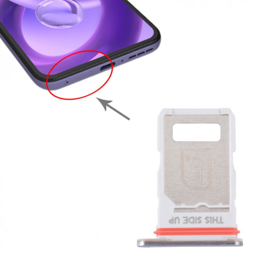 Pour Motorola Edge 30 Neo Plateau de carte SIM d'origine + Plateau de carte SIM (Argent) SH030S434-04