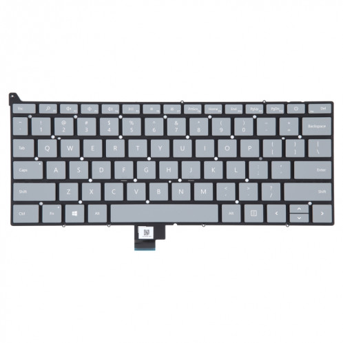 Clavier version US avec bouton d'alimentation pour ordinateur portable Microsoft Surface Go 1934 (gris) SH058H1433-05