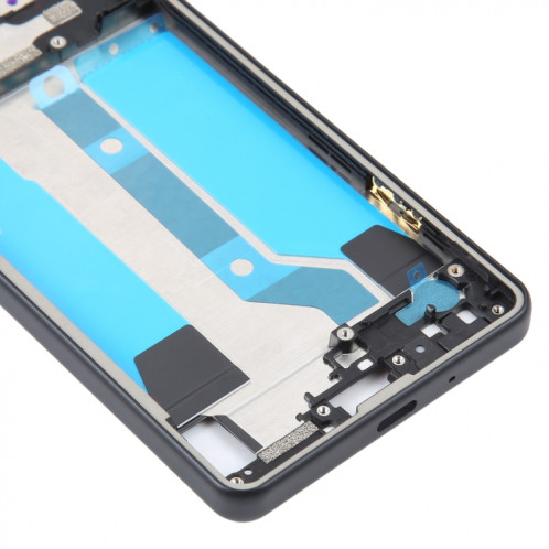 Pour Sony Xperia 10 IV plaque de lunette de cadre moyen d'origine (noir) SH065B1435-06