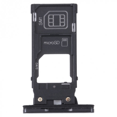Pour Sony Xperia XZ2 Premium Plateau de carte SIM d'origine + Plateau de carte SIM / Micro SD (Noir) SH068B1320-04