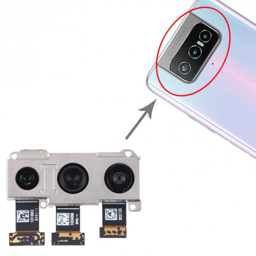 Pour Asus Zenfone 7/7 Pro ZS670KS ZS671KS ensemble de caméras arrière SH6137407-05