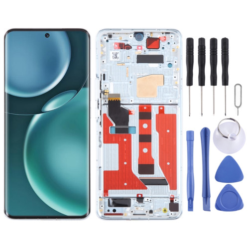 Écran LCD d'origine pour Honor Magic4 Digitizer Assemblage complet avec cadre (Bleu) SH180L1733-06