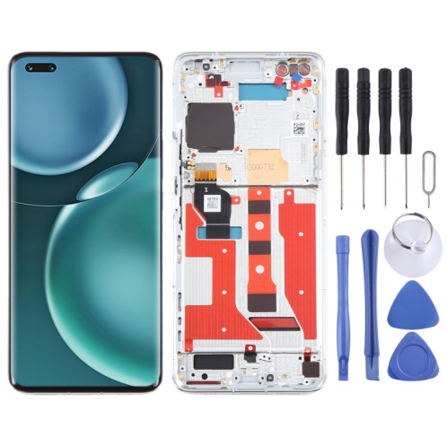 Écran LCD d'origine pour Honor Magic4 Pro Digitizer Assemblage complet avec cadre (Or) SH184J62-06