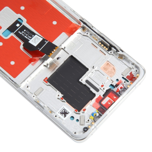 Pour Huawei Mate 50 Pro Écran LCD d'origine numériseur assemblage complet avec cadre (argent) SH191S432-07