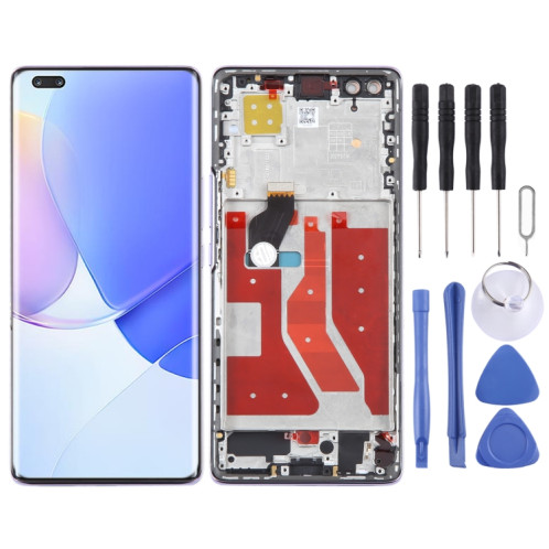 Écran LCD d'origine pour Huawei nova 9 Pro Numériseur Assemblage complet avec cadre (Violet) SH193P996-06