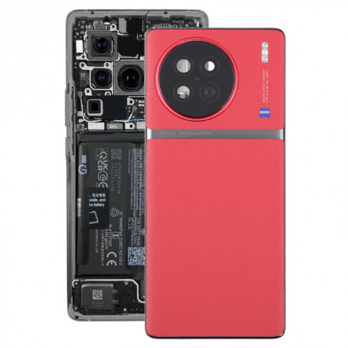 Pour vivo X90 couvercle arrière de batterie d'origine avec couvercle d'objectif d'appareil photo (rouge) SH51RL58-06