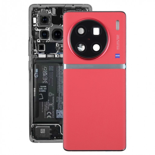 Pour vivo X90 Pro + couvercle arrière de batterie d'origine avec couvercle d'objectif d'appareil photo (rouge) SH53RL1493-06