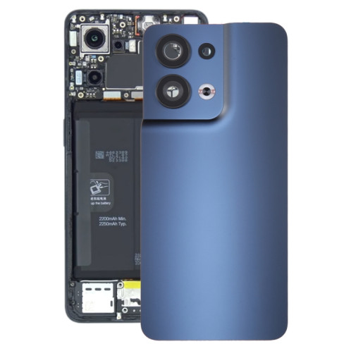 Pour OPPO Reno8 5G Couvercle arrière de batterie d'origine avec couvercle d'objectif d'appareil photo (noir) SH58BL475-06