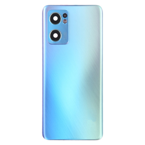 Pour OPPO Reno7 5G Couvercle arrière de batterie d'origine avec couvercle d'objectif d'appareil photo (bleu) SH59LL692-06