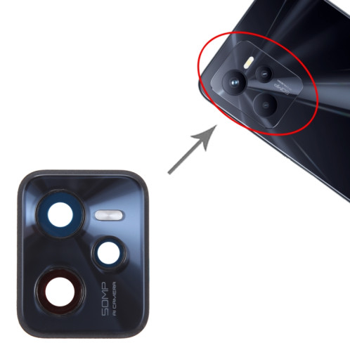 Pour le couvercle d'objectif d'appareil photo d'origine Realme C35 (noir) SH266B75-04