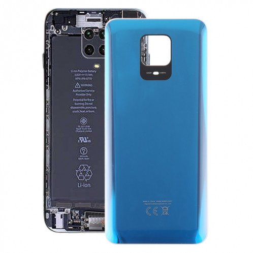 Pour Xiaomi Redmi Note 9 Pro Max Couvercle arrière de la batterie en verre OEM (Bleu) SH78LL459-06