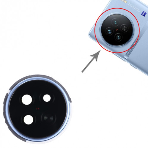 Pour le couvercle d'objectif d'appareil photo d'origine vivo X90 (bleu) SH327L1635-04
