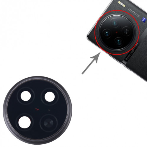 Pour vivo X90 Pro Couvercle d'objectif d'appareil photo d'origine (noir) SH328B428-04
