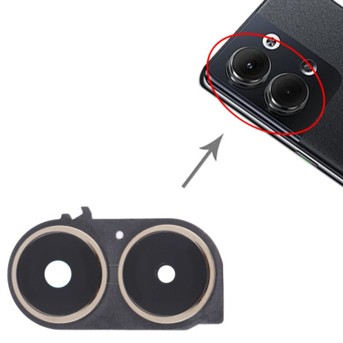 Pour OPPO Reno9 Couvercle d'objectif d'appareil photo d'origine (or) SH412J410-04