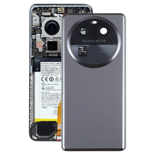 Pour OPPO Find X6 Couvercle arrière de batterie d'origine avec couvercle d'objectif d'appareil photo (noir) SH72BL502-06