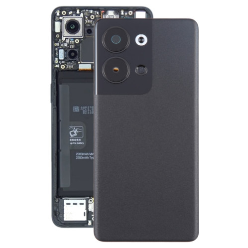 Pour OPPO Reno9 couvercle arrière de batterie d'origine avec couvercle d'objectif d'appareil photo (noir) SH75BL359-06