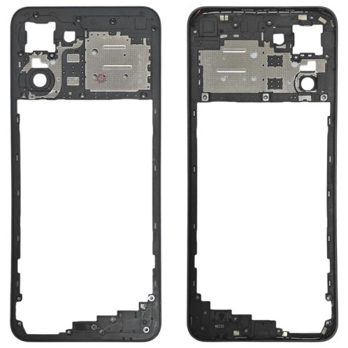 Pour Realme 10 4G plaque de lunette de cadre moyen d'origine (noir) SH542B1827-06