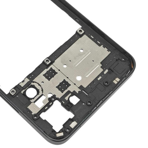 Pour Realme 10 4G plaque de lunette de cadre moyen d'origine (noir) SH542B1827-06