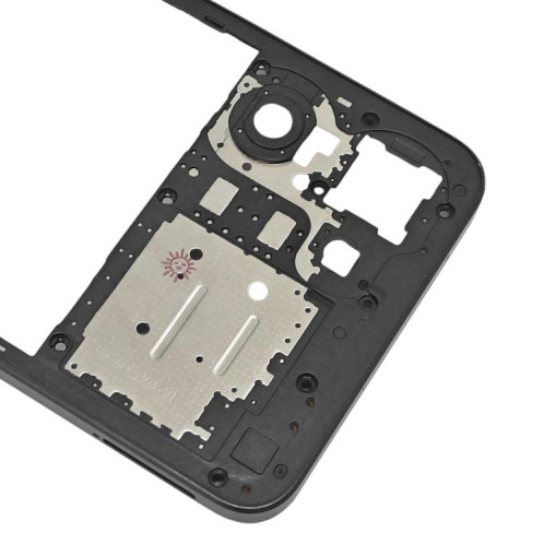 Pour Realme 10 4G plaque de lunette de cadre moyen d'origine (noir) SH542B1827-06