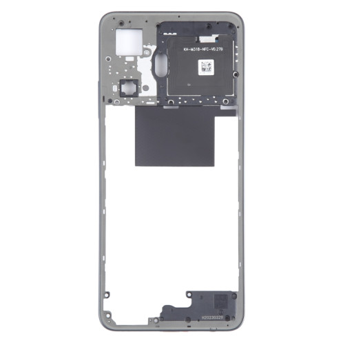 Pour Realme C55 plaque de lunette de cadre moyen d'origine (noir) SH668B1555-06