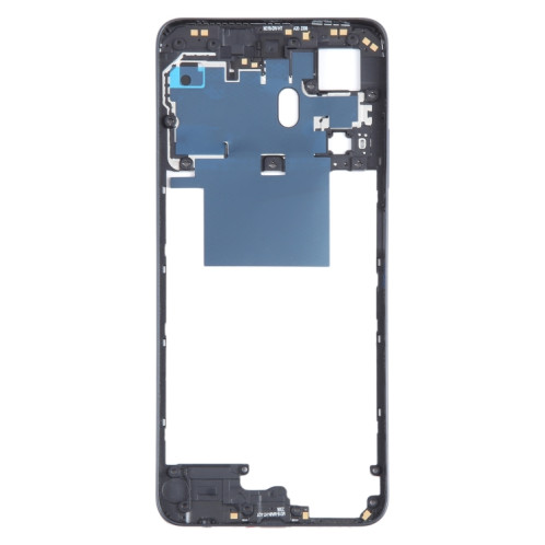 Pour Realme C55 plaque de lunette de cadre moyen d'origine (noir) SH668B1555-06