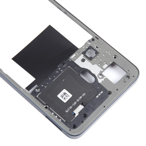 Pour Realme C55 plaque de lunette de cadre moyen d'origine (noir) SH668B1555-06