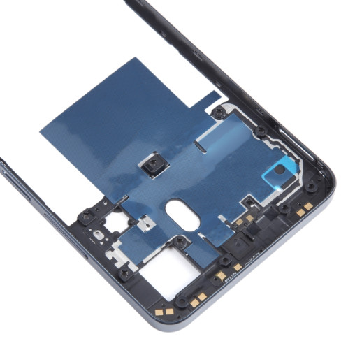 Pour Realme C55 plaque de lunette de cadre moyen d'origine (noir) SH668B1555-06