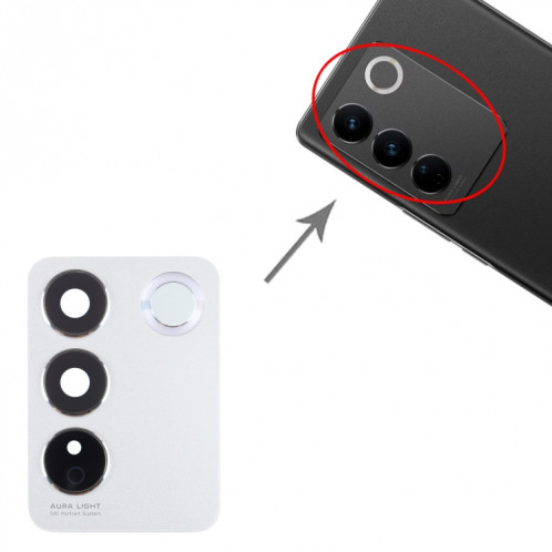 Pour vivo V27 / V27 Pro Couvercle d'objectif d'appareil photo d'origine (Vert) SH685G104-04