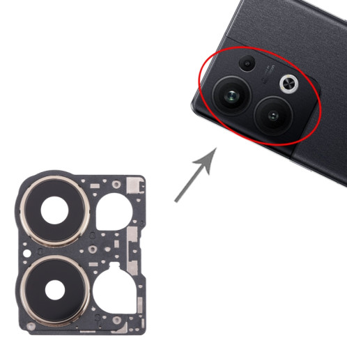 Pour OPPO Reno9 Pro + cache-objectif d'appareil photo d'origine (or) SH690J1700-04