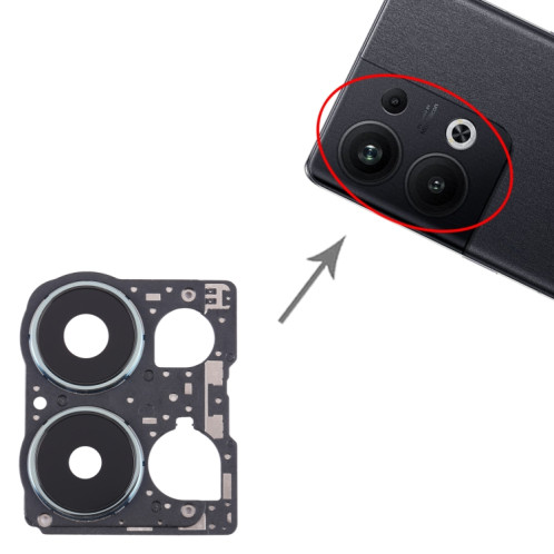 Pour OPPO Reno9 Pro + cache-objectif d'appareil photo d'origine (bleu) SH690L1467-04