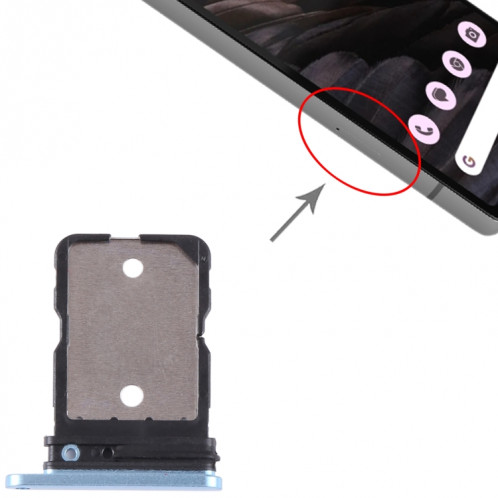 Pour Google Pixel 7A Plateau de carte SIM d'origine avec broche SIM (bleu) SH692L1608-05