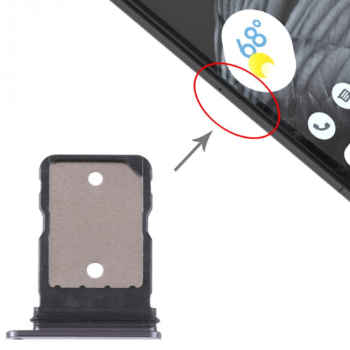 Pour Google Pixel 7 Pro Plateau de carte SIM d'origine avec broche SIM (noir) SH693B1347-04