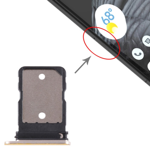 Pour Google Pixel 7 Pro Plateau de carte SIM d'origine avec broche SIM (or) SH693J2-04