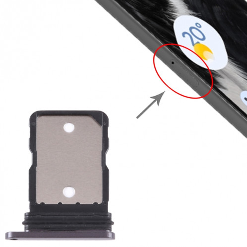 Pour Google Pixel 7 Plateau de carte SIM d'origine avec broche SIM (noir) SH694B1741-04