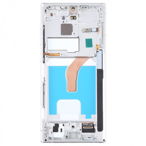 Écran LCD OLED pour Samsung Galaxy S22 Ultra 5G SM-S908B EU Edition Digitizer Assemblage complet avec cadre (Argent) SH698S1785-07
