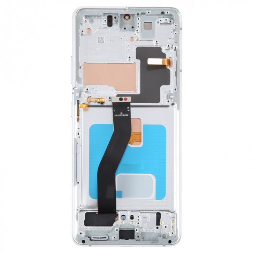 Écran LCD OLED pour Samsung Galaxy S21 Ultra 5G SM-G998B Assemblage complet du numériseur avec cadre (Argent) SH699S382-07