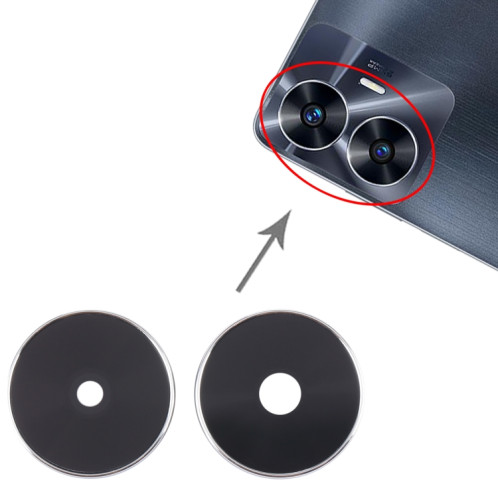 Pour le couvercle d'objectif d'appareil photo d'origine Realme C55 (argent) SH705S1662-04