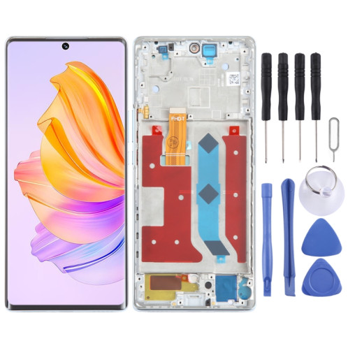 Pour Honor 80 SE Ensemble complet de numériseur d'écran LCD d'origine avec cadre (bleu) SH770L1947-07