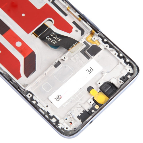 Pour Huawei Nova 10z Ensemble complet de numériseur d'écran LCD d'origine avec cadre (argent) SH771S1651-07