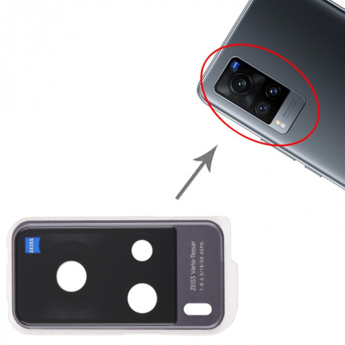 Pour vivo X60 Global Couverture d'objectif d'appareil photo d'origine (noir) SH785B371-04