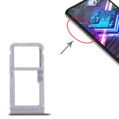 Pour Motorola Moto G Plateau de carte SIM rapide + Plateau de carte Micro SD (Argent) SH823S1461-04