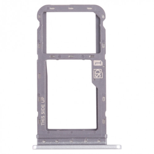 Pour Motorola Moto G Power 2021 Plateau de carte SIM + Plateau de carte Micro SD (Argent) SH828S564-04