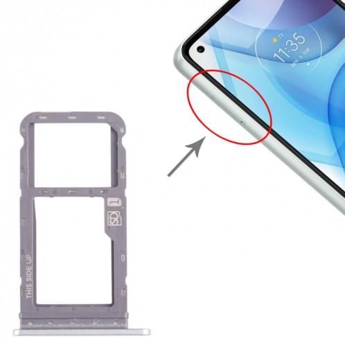 Pour Motorola Moto G Power 2021 Plateau de carte SIM + Plateau de carte Micro SD (Argent) SH828S564-04
