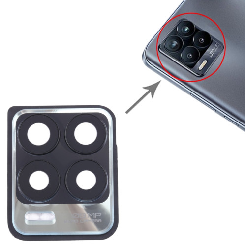 Pour couvercle d'objectif d'appareil photo Realme 8 Pro (argent) SH841S217-04