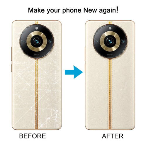 Pour Realme 11 Pro + couvercle arrière de batterie d'origine avec couvercle d'objectif d'appareil photo (blanc) SH45WL100-07