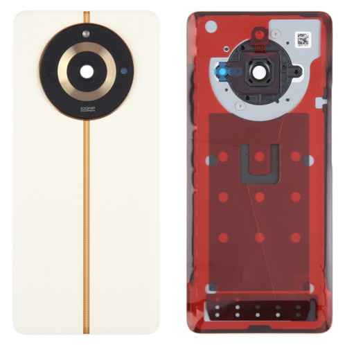 Pour Realme 11 Pro Couvercle arrière de la batterie d'origine avec couvercle d'objectif d'appareil photo (blanc) SH46BL1991-07