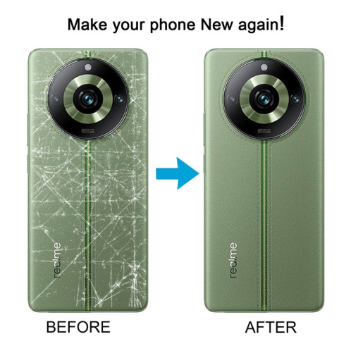 Pour Realme 11 Pro Couvercle arrière de la batterie d'origine avec couvercle d'objectif d'appareil photo (vert) SH46GL1309-07