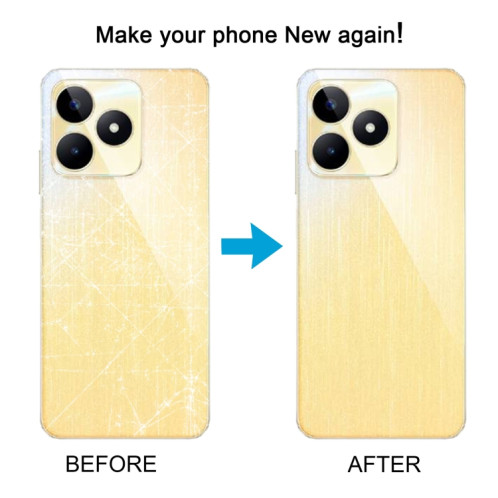 Pour Realme C53 Couvercle arrière de la batterie d'origine avec couvercle d'objectif d'appareil photo (or) SH47JL123-07