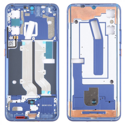 Pour ZTE Axon 10 Pro 5G Plaque de lunette de cadre central (bleu) SH850L1850-06